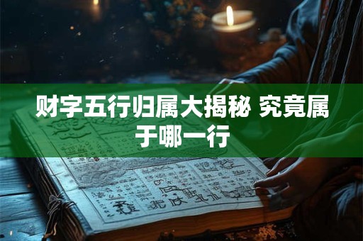财字五行归属大揭秘 究竟属于哪一行