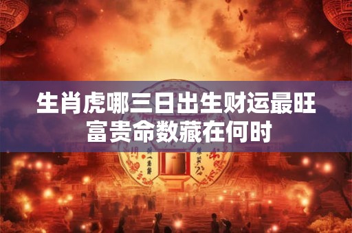 生肖虎哪三日出生财运最旺 富贵命数藏在何时