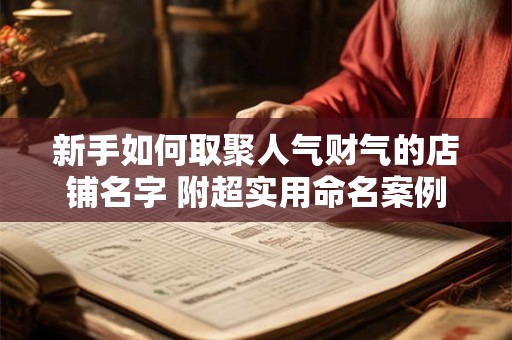 新手如何取聚人气财气的店铺名字 附超实用命名案例