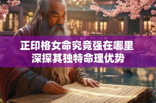 正印格女命究竟强在哪里 深探其独特命理优势