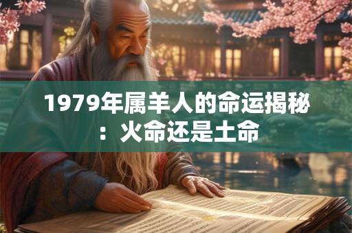 1979年属羊人的命运揭秘：火命还是土命