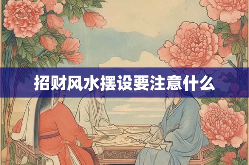 招财风水摆设要注意什么
