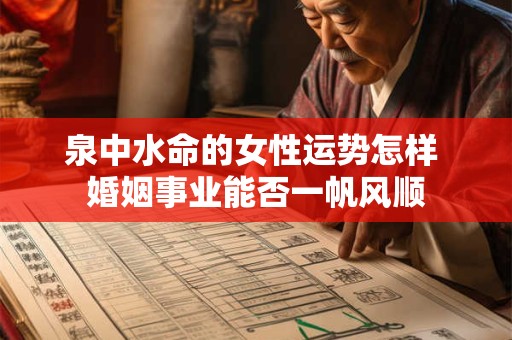 泉中水命的女性运势怎样 婚姻事业能否一帆风顺