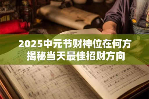 2025中元节财神位在何方 揭秘当天最佳招财方向