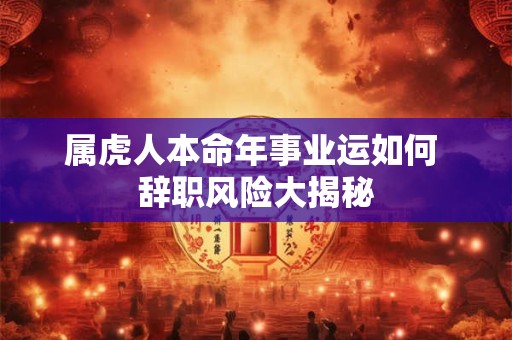 属虎人本命年事业运如何 辞职风险大揭秘