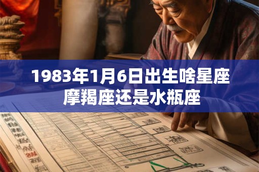 1983年1月6日出生啥星座 摩羯座还是水瓶座