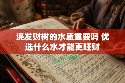 浇发财树的水质重要吗 优选什么水才能更旺财