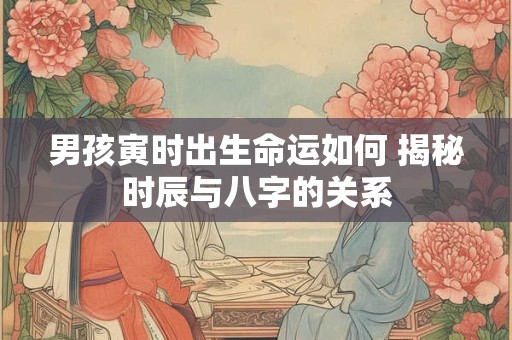 男孩寅时出生命运如何 揭秘时辰与八字的关系