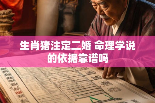 生肖猪注定二婚 命理学说的依据靠谱吗
