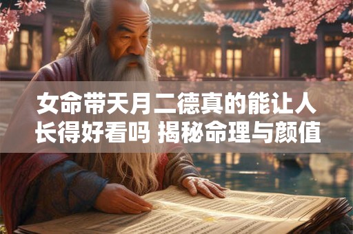 女命带天月二德真的能让人长得好看吗 揭秘命理与颜值的联系