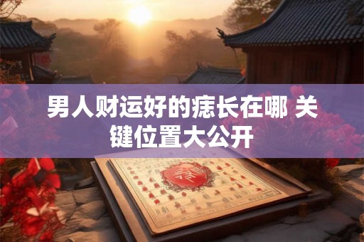 男人财运好的痣长在哪 关键位置大公开
