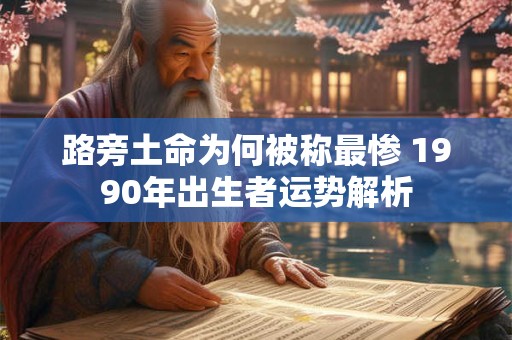 路旁土命为何被称最惨 1990年出生者运势解析