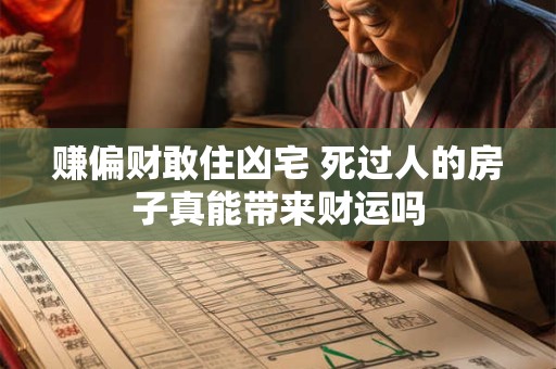 赚偏财敢住凶宅 死过人的房子真能带来财运吗