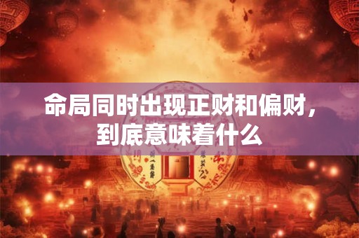 命局同时出现正财和偏财，到底意味着什么