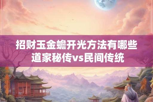 招财玉金蟾开光方法有哪些 道家秘传vs民间传统