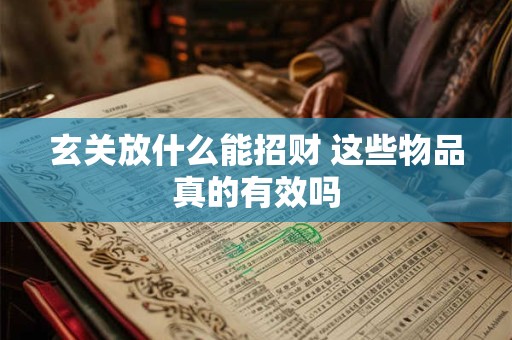 玄关放什么能招财 这些物品真的有效吗