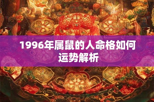 1996年属鼠的人命格如何 运势解析