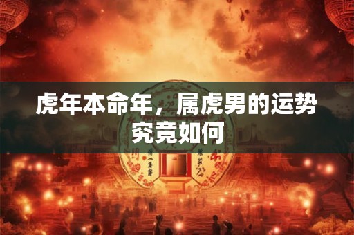 虎年本命年，属虎男的运势究竟如何