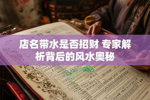 店名带水是否招财 专家解析背后的风水奥秘
