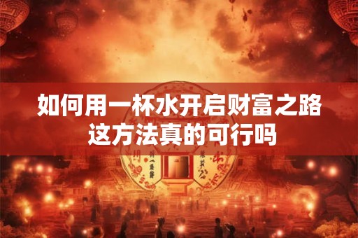 如何用一杯水开启财富之路 这方法真的可行吗