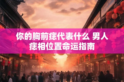你的胸前痣代表什么 男人痣相位置命运指南