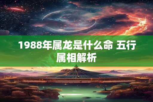 1988年属龙是什么命 五行属相解析