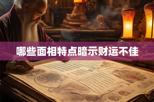 哪些面相特点暗示财运不佳