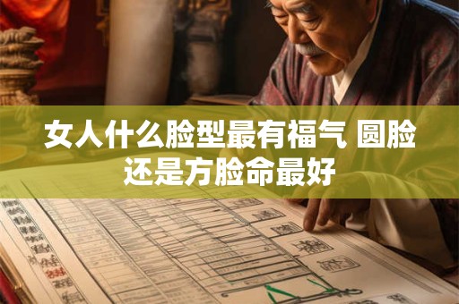 女人什么脸型最有福气 圆脸还是方脸命最好