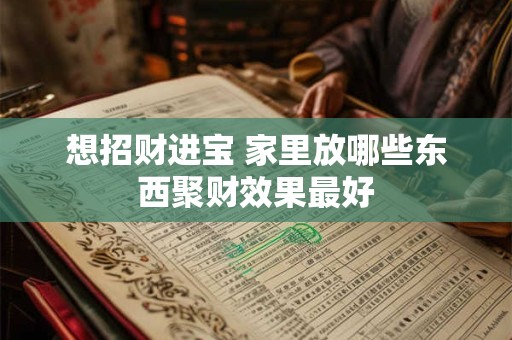 想招财进宝 家里放哪些东西聚财效果最好