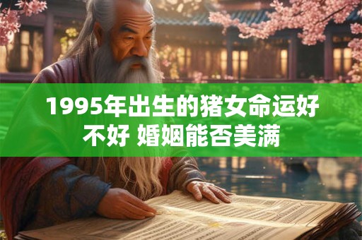 1995年出生的猪女命运好不好 婚姻能否美满