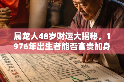 属龙人48岁财运大揭秘，1976年出生者能否富贵加身