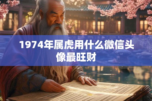 1974年属虎用什么微信头像最旺财