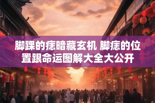 脚踝的痣暗藏玄机 脚痣的位置跟命运图解大全大公开