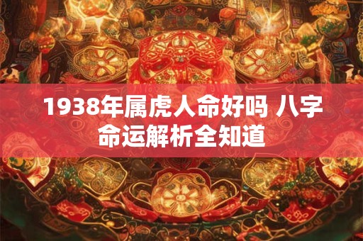 1938年属虎人命好吗 八字命运解析全知道