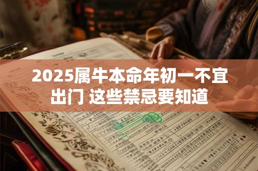 2025属牛本命年初一不宜出门 这些禁忌要知道
