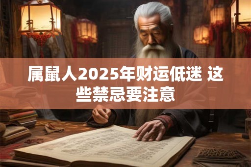 属鼠人2025年财运低迷 这些禁忌要注意