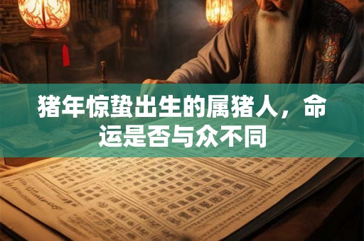 猪年惊蛰出生的属猪人，命运是否与众不同