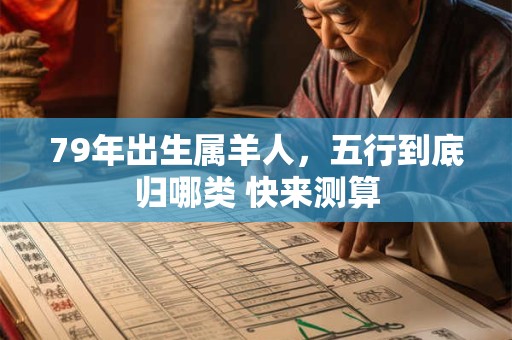 79年出生属羊人,五行到底归哪类 快来测算 79年出生属羊人,五行到底归哪类 快来测算