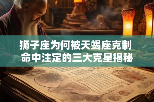 狮子座为何被天蝎座克制 命中注定的三大克星揭秘