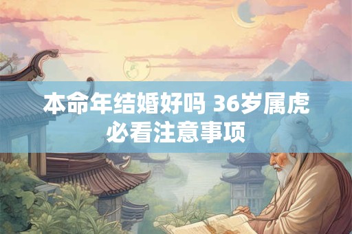 本命年结婚好吗 36岁属虎必看注意事项