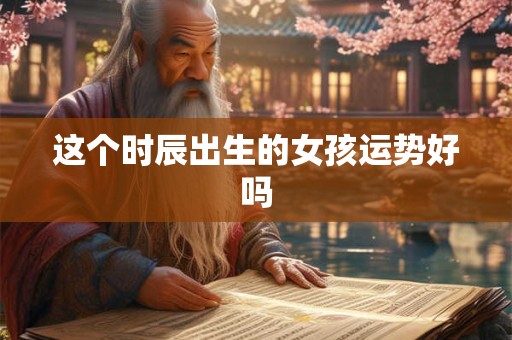 这个时辰出生的女孩运势好吗