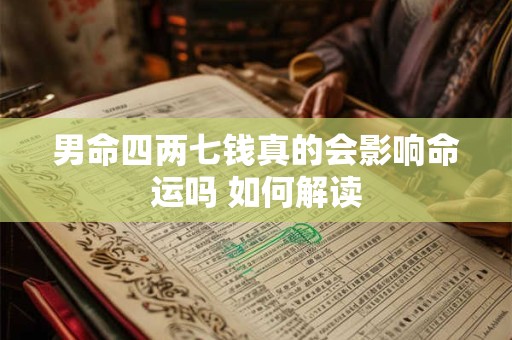 男命四两七钱真的会影响命运吗 如何解读