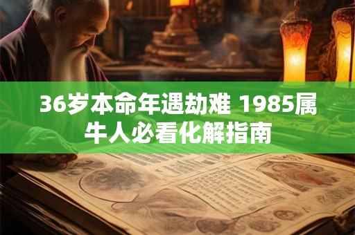 36岁本命年遇劫难 1985属牛人必看化解指南