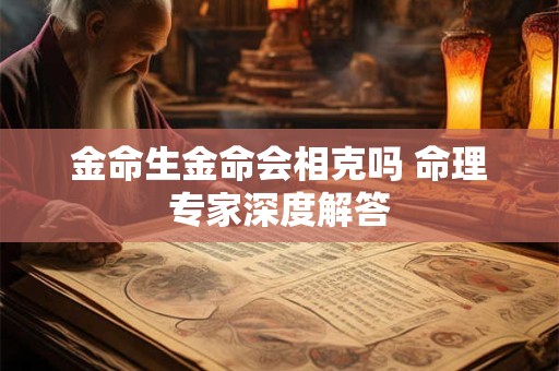 金命生金命会相克吗 命理专家深度解答