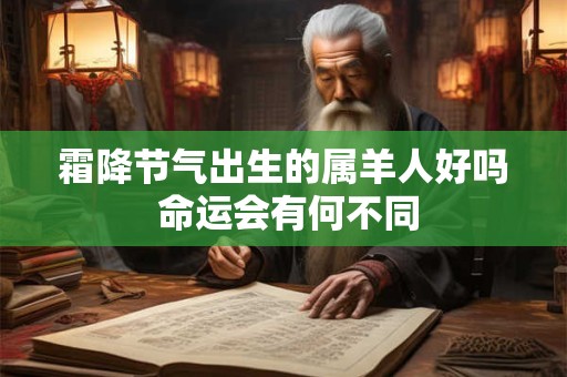 霜降节气出生的属羊人好吗 命运会有何不同