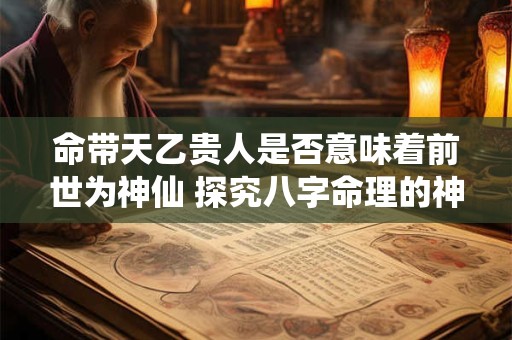 命带天乙贵人是否意味着前世为神仙 探究八字命理的神奇关联