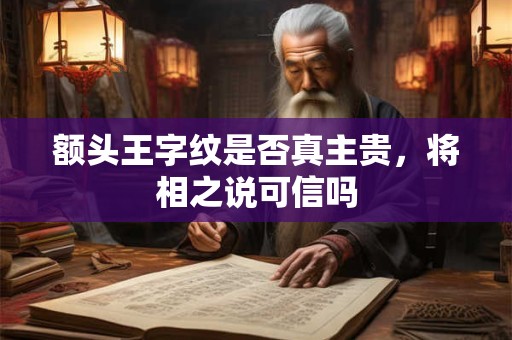 额头王字纹是否真主贵，将相之说可信吗