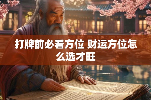 详细阅读:打牌前必看方位 财运方位怎么选才旺 打牌前必看方位 财运方位怎么选才旺