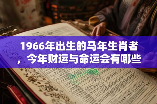1966年出生的马年生肖者，今年财运与命运会有哪些起伏变化