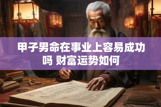 甲子男命在事业上容易成功吗 财富运势如何